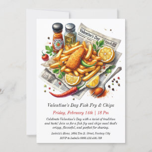 Valentine’s Day Fish Fry & Chips Invitation