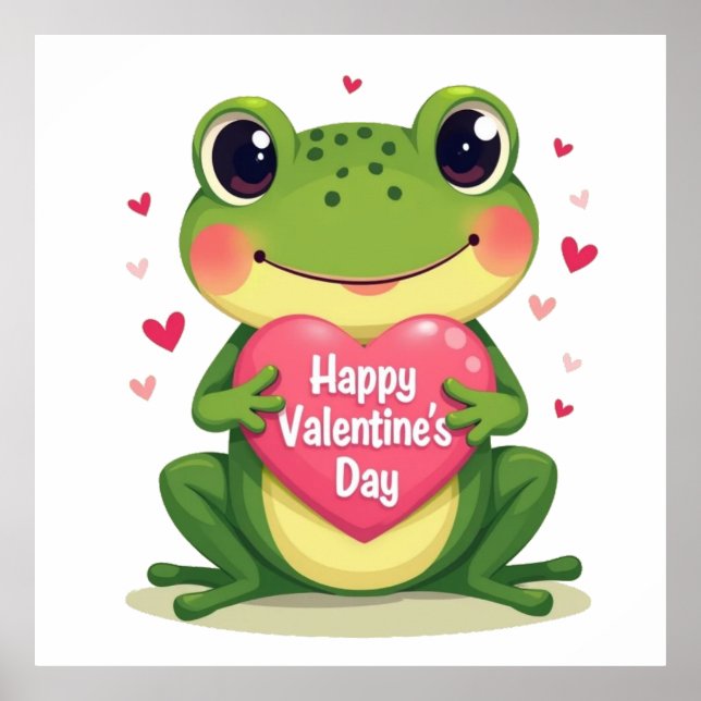 Valentine´s day frog poster (Front)