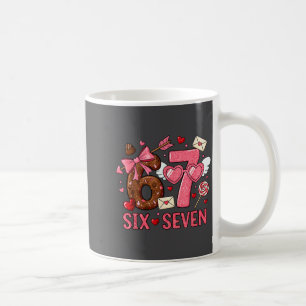 Valentine’s Day Funny 67 Meme Six Seven 6 7 Hearts Coffee Mug