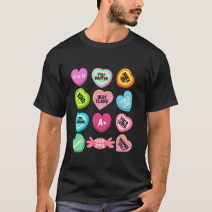 Valentine s Day funny teacher colourful vintage he T-Shirt