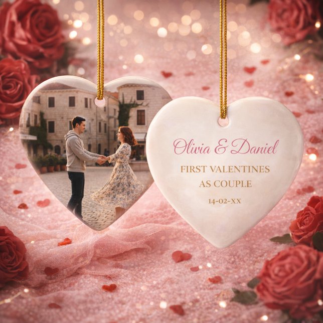 Valentine’s Day Gift for Boyfriend/Girlfriend Phot Ceramic Ornament (Creator Uploaded)