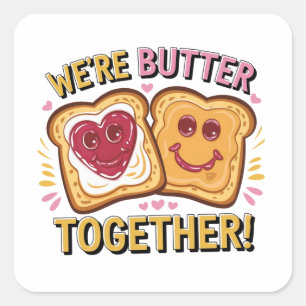 Valentine´s day gift square sticker