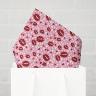 Valentine’s Day Girly Red Pink Hand Drawn  Tissue Paper