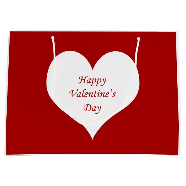 Valentine’s Day Heart Large Gift Bag (Front)