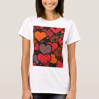 Valentine’s Day Heart Pattern – Retro Pop Art T-Shirt