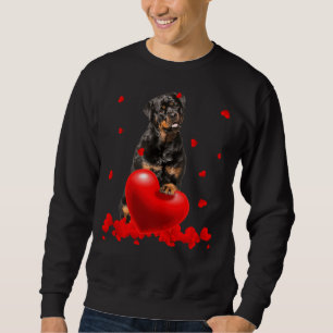 Valentine S Day Heart Rottweiler Dog Lover 21 Sweatshirt