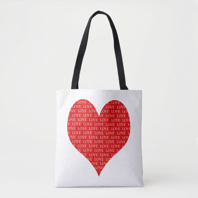 Valentine’s Day Heart Tote Bag (Front)