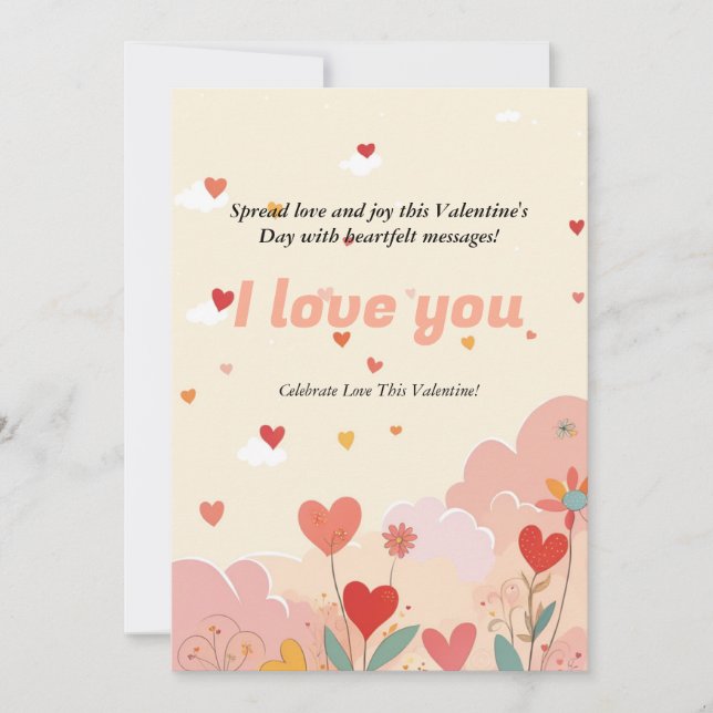 Valentine’s Day Heartfelt “I Love You” Card (Front)