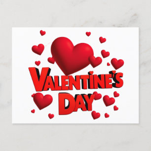 Valentine´s day hearts love  postcard