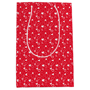 Valentine’s day hearts pattern red Gift Bag