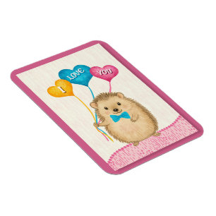 Valentine’s Day I Love You Cute Hedgehog Magnet
