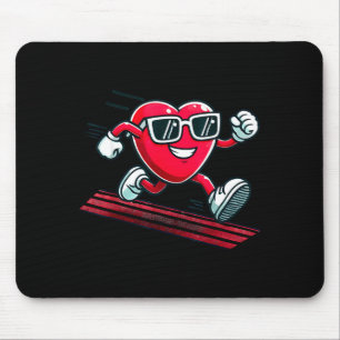 Valentine’s Day Love Heart Runner Track Running  Mouse Pad