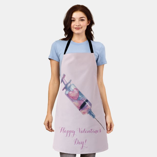 Valentine’s Day Love Injection Design Apron (Worn)