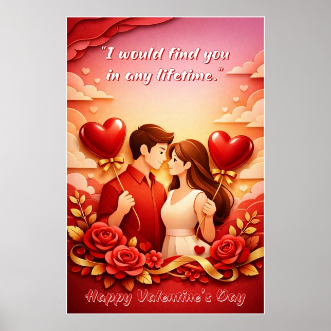 Valentine’s Day Love Quote Poster (Front)