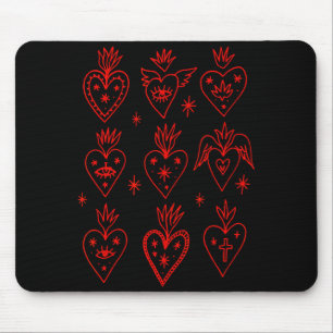 Valentine’s Day Mexican Milagro Gothic Goth Sacred Mouse Pad