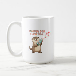 Valentine’s Day Otter Pew Pew Love Coffee Mug