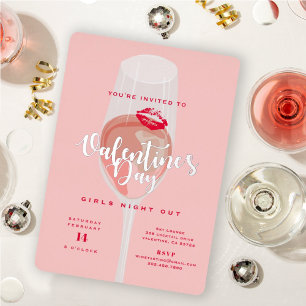 Valentine’s Day Party Watercolor Pink Rosé