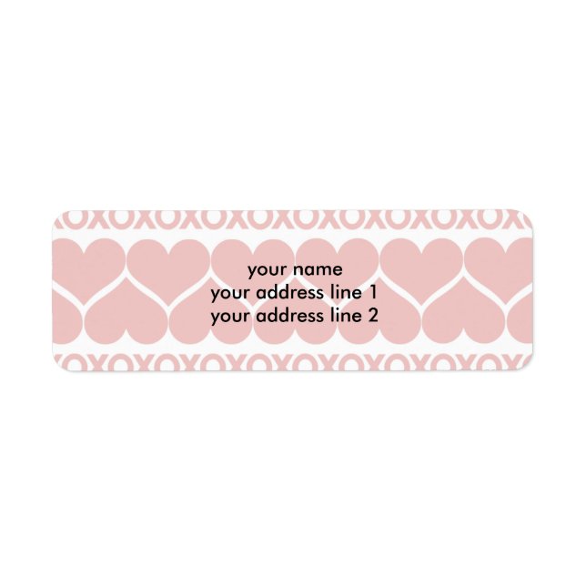 Valentine’s Day Pattern Return Address Label (Front)