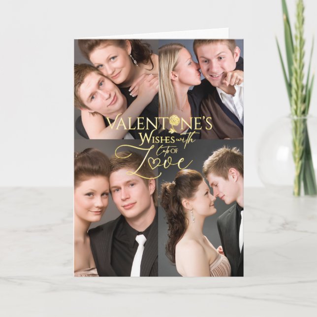 Valentine’s Day Photo Collage Keepsake Card (Front)