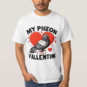 Valentine’s Day Pigeon – Heartfelt Avian Romance T-Shirt
