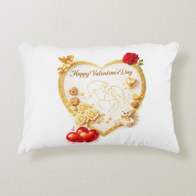 Valentine`s Day Pillow - two loving people (Front)