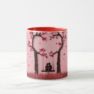 Valentine’s Day Romantic Couple Silhouette love Mug