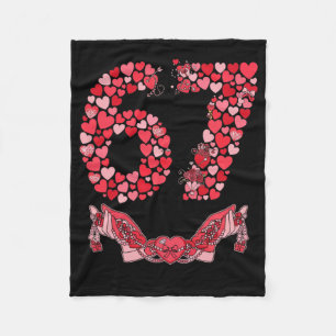 Valentine’s Day Six Seven 67 Funny Meme 6 7 Valent Fleece Blanket
