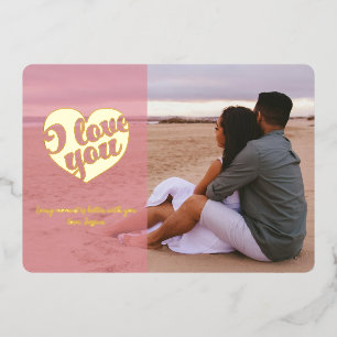 Valentine’s Day Sweetheart Photo Foil Holiday Card