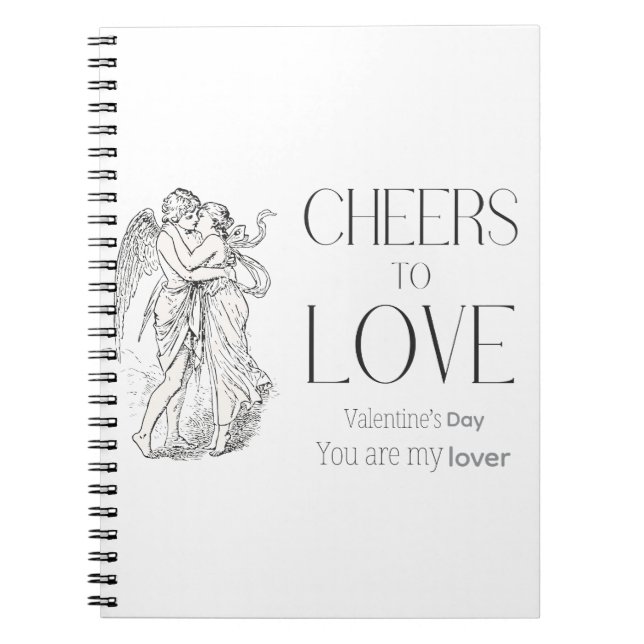 Valentine’s Day – Vintage Cherubs & Love Message Notebook (Front)