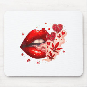 Valentine’s Day Weed Lover Stoner Babe  Mouse Pad