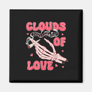 Valentine’s Day Weed Stoner Smoking Clouds Of Love Magnet