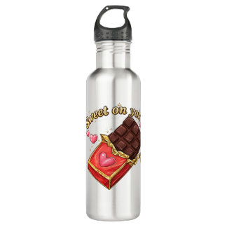 Valentine’s design inspired by chocolate 710 ml water bottle