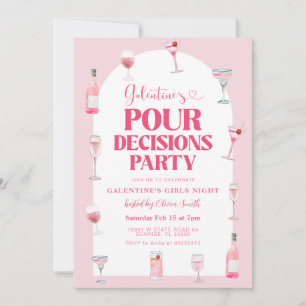 Valentine’s Galentine’s Girls Night Party Invitation