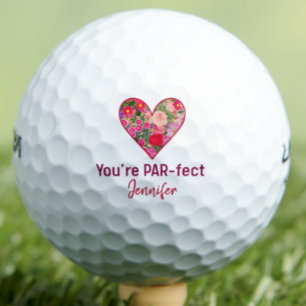 Valentine’s Gift for Girlfriend - PAR-fect Heart Golf Balls