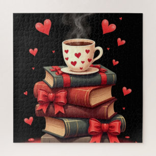 Valentine´s pile of books jigsaw puzzle