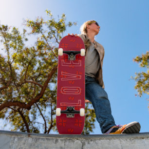 Valentine’s Red Hearts On Red Love  Skateboard