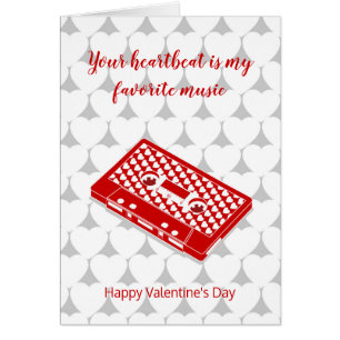 Valentine’s red retro audiotape