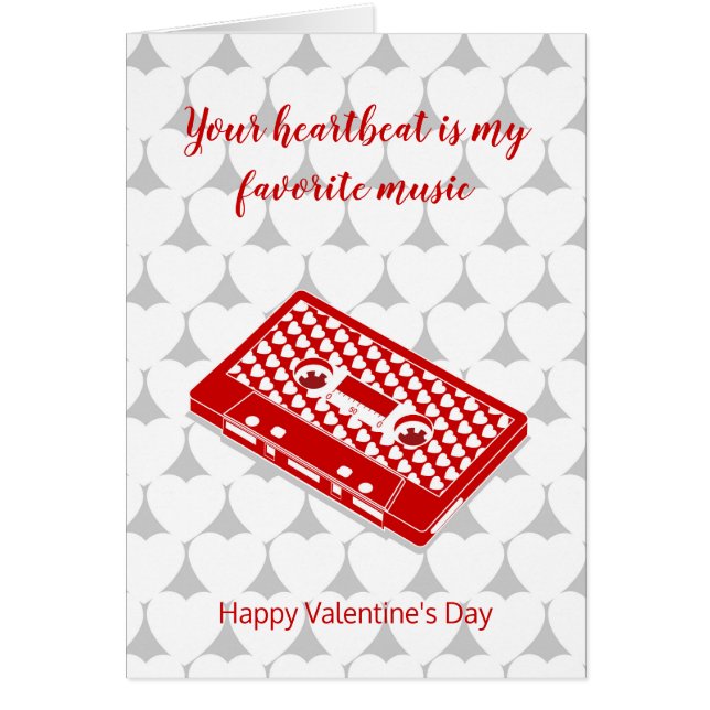 Valentine’s red retro audiotape (Front)