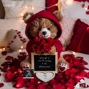  Valentine’s  teddy bear  pregnancy announcement 