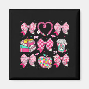 Valentine School Coquette Bow Pencil Girl Kid Teac Magnet