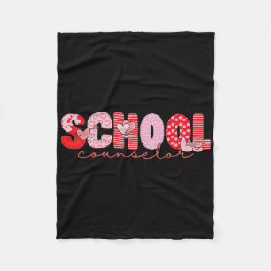 Valentine School Counselor Vday Counseling Crew Fleece Blanket