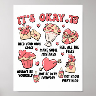 Valentine School Psychologist Teacher Mental Healt Poster