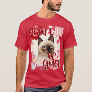 Valentine Siamese Cat Simply Cute Southern Colours T-Shirt