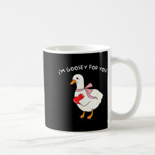Valentine Silly Goose I'm Goosey For You Duck Vale Coffee Mug