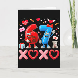 Valentine Six Seven 67 Xoxo Ballon Gen Alpha Meme Card