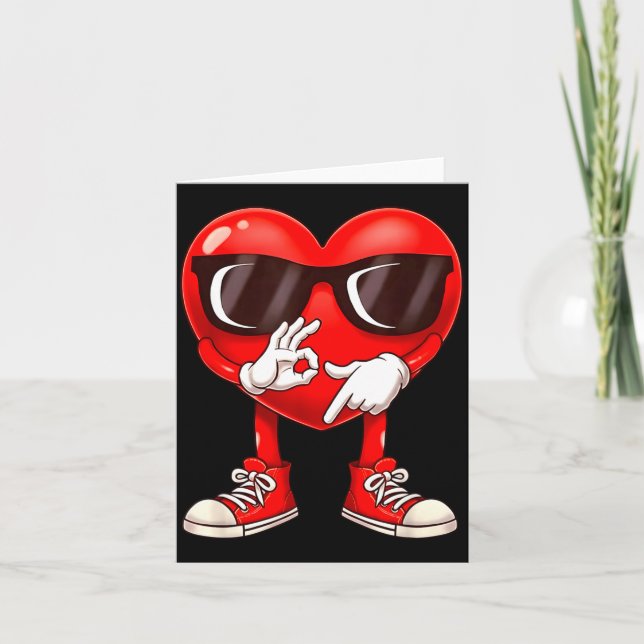 Valentine Six Seven 6 7 Meme Funny Heart Gen Z Alp Card (Front)