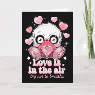 Valentine Skull Gas Mask Kawaii Love Aesthetic _3 Card