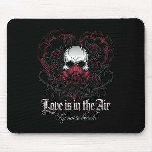 Valentine Skull Gas Mask Love Romance _5 Mouse Pad