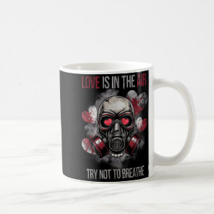 Valentine Skull Gas Mask Love Romance Coffee Mug