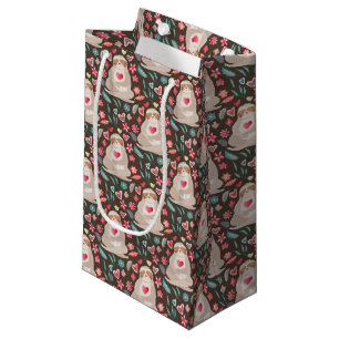 Valentine Sloth Pattern Small Gift Bag